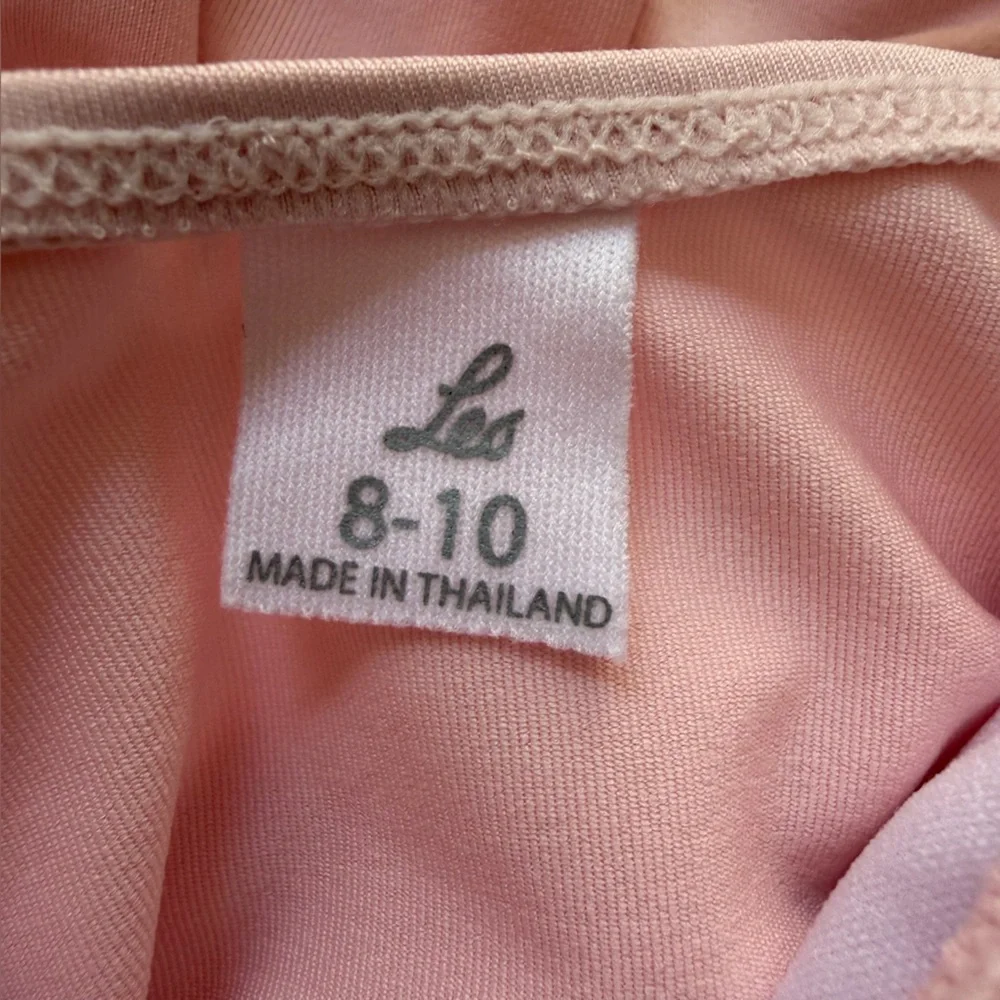 Leo’s Pink Sleeveless Dance Leotard with Skirt Girls Size 8-10